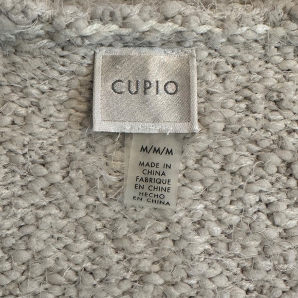 Cupio Blush Womens Size (Medium) Ivory & Beige Chunky-Knit Open Front Cardigan - Picture 7 of 8